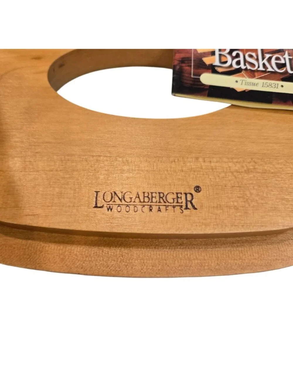 Vintage Longaberger Tissue Basket With Lid and Protector Hand Signed 1997